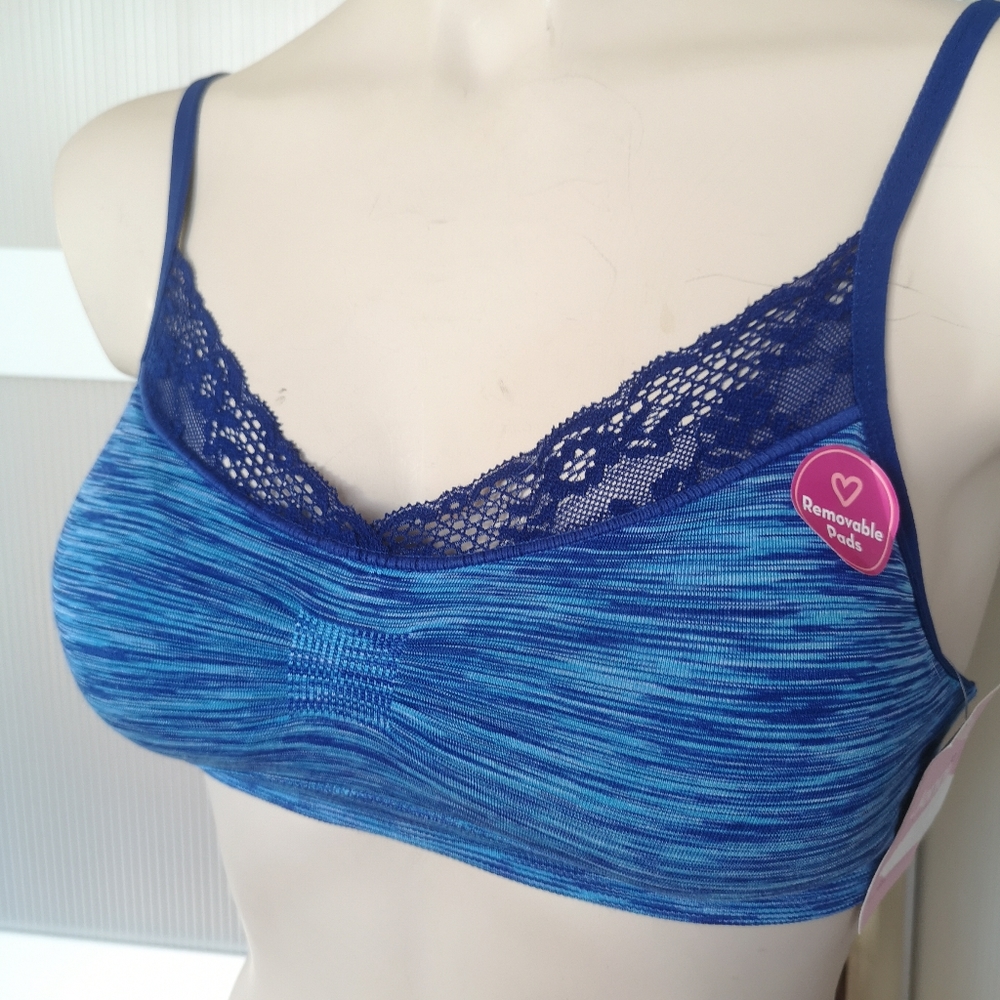 Jenni Bralette Blue Size Small Removable Pads NWT